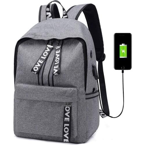 3PCS / LOT USB Backpack Charging Shoulder Bag Men Women Outdoor Travel Bag High Capacity University School Backpack