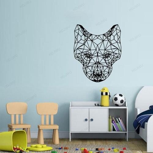 Geometric Animal tiger Wall Sticker Self Adhesive Vinyl Waterproof Wall Art Decal Wall Stickers For Kids Rooms Wall MURAL WU120