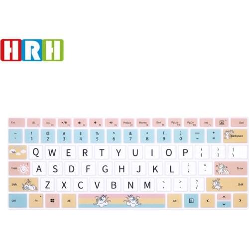 HRH Stylish Design Silicone Keyboard Covers Keypad Skin Protector Protective Film for Microsoft Surface Laptop 3 13.5"