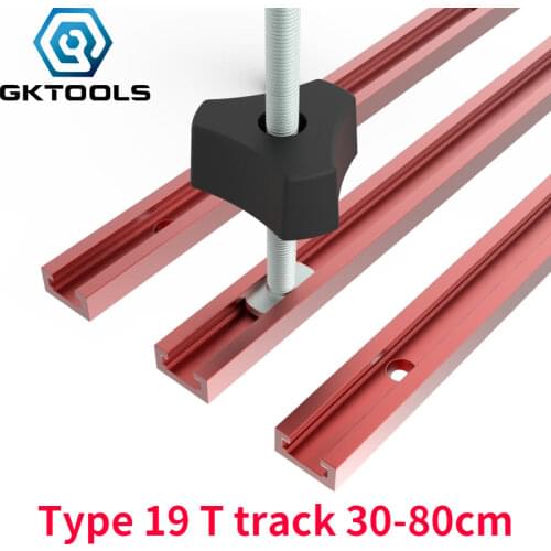 GKTOOLS Woodworking Aluminium Alloy Type 19 T Track T-slot Slide Chute Miter Woodworking Saw/Router Table Tools and Accessories