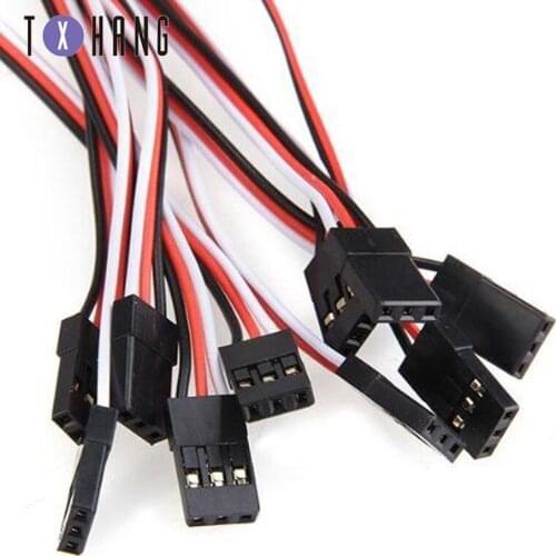 10Pcs/lot 150 300 500mm RC Servo Extension Cord Cable Wire Lead for RC Car Helicopter E2shopping diy electronics