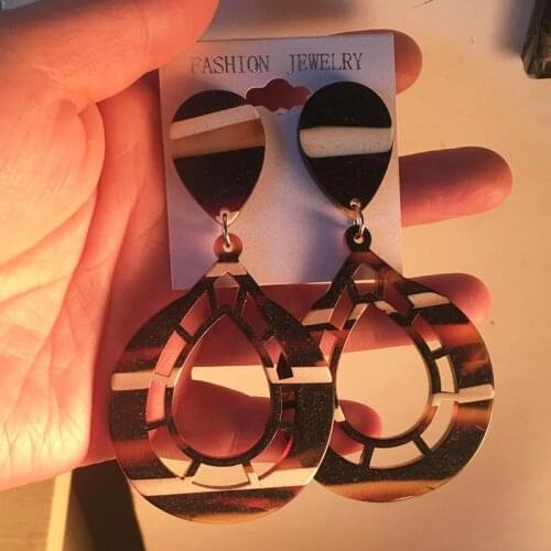 Vintage big earrings Drop Acrylic Earrings Women Resin Jewelry Super Sales Water Drop For Women Wedding Earring