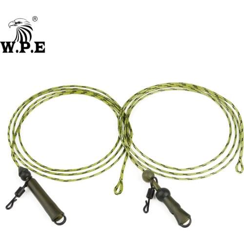 W.P.E 1pack/3pcs Lead Core Carp Fishing Leader Line 35LB/45LB Leadcore Helicopter Rig Hybrid Lead Clip Carp Fishing Tackle Pesca