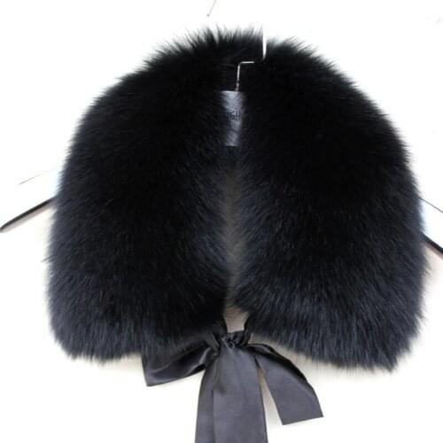 Fashion womens natural fur scarf 2019 fox fur collar fox scarf leather fur collar raccoon fur collar