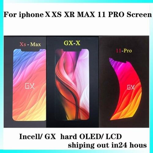 JK GX Pantalla OLED Incell LCD Display For iPhone X XS LCD Display Touch Screen Digitizer Assembly For iPhoneX 11 Pro XSMax XR