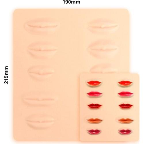 KZBOY New 5/10/15PCS 3D Makeup Silicone Lip Practice Skin Microblading Training Fake Lip Skin Microblading Tattoo Accessories