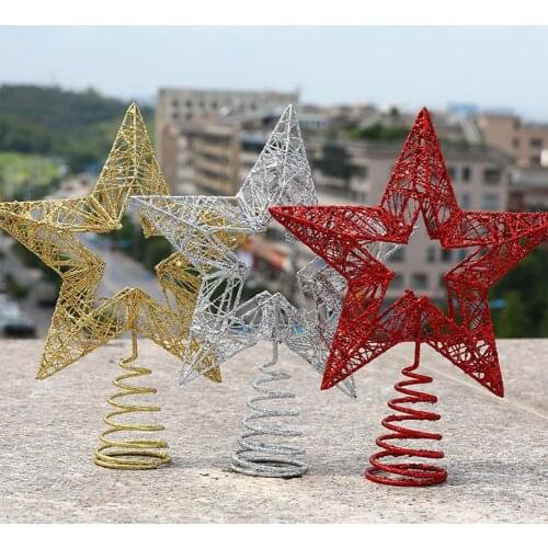 2020 Merry Christmas Tree Top Star Shining Decor Durable Exquisite Ornament Decoration For Home Mall