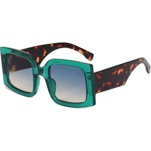 2021 Fashion Sun Glasses New Oversized Square Sunglasses Vintage Designer Women Green Shades UV400 Men Luxury Brand Male Female