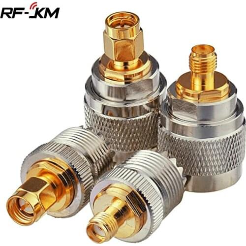 4 PCS/SET UHF Male Fmale PL259 SO239 to SMA Male Female Connector RF Coax Coaxial Adapter Kit
