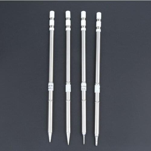 4pcs T12 Solder Iron Tip For HAKKO FX-950 FX-951 Soldering Rework Station T12-BC2, T12-C1, T12-BL, T12-B2 110V - 220V