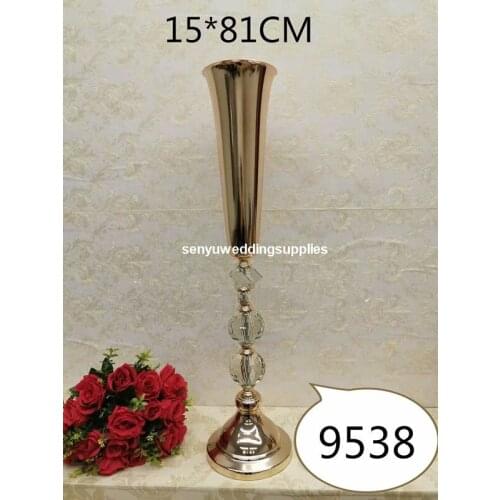 80cm10pcsCrystal wedding Chandelier flower stand Candelabra wedding table candelabra centerpiece for table decorations senyu1526