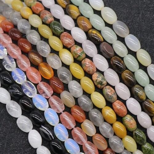 6X8mm New Arrival Natural stone beads rice shape small beads making for jewelry bracelets or necklace