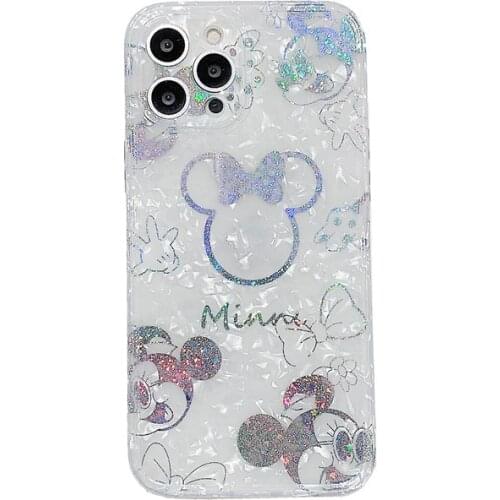 Disney Flash Pink Mickey Minnie Cartoon IPhone 11 Case IPhone 12promax for X / XS Lovers XR Soft 8p