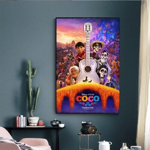 Disney Classic Movie COCO Canvas Painting Wall Art Posters and Prints Cuadros Wall Art Pictures for Living Room Home Decoration