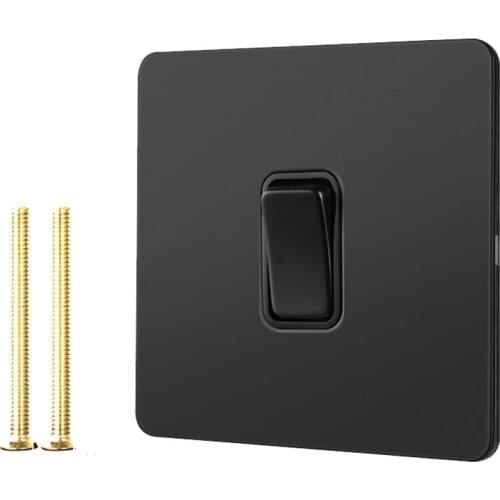 1-3 Gang 2 Way Stainless Steel Panel Push Button Wall Light Switch EU Socket Wall Toggle Buttons Switch