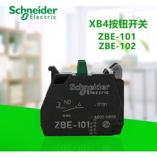 Button switch ZBE-101 Normally open contact module ZBE-102 Normally closed contact module Silver alloy Screw clamp terminal