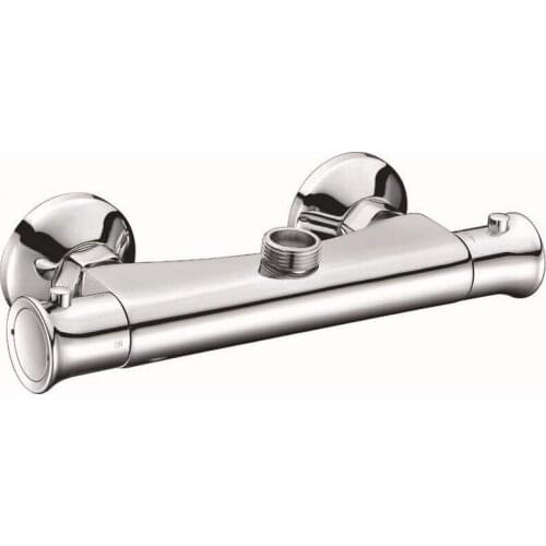 Copper thermostatic faucet mixing valve, Brass bathroom shower faucet wall mount,Thermostatic shower faucet mixer water tap dual