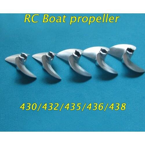 Free Shipping 4mm RC Boat Metal Screw CNC Aluminum Propeller 430/32/33/34/35/36/37/38/39/40/41/42/43/44/45mm For Racing Boat