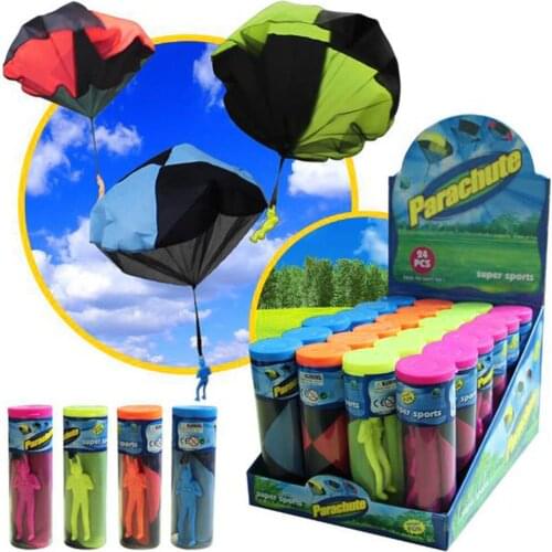 Mini Hand Throwing Parachute Outdoor Sports Fly Toy Educational Kids Playing Soldier Parachute Fun Flying Toy for Children Gift