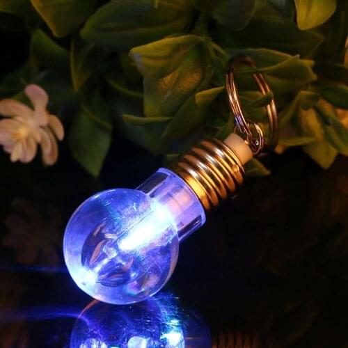 Mini Change Color Creative LED Lamp Bulb Light Key Chain Key Ring Night light