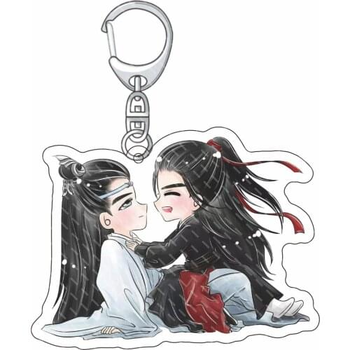 Trendy Anime Mo Dao Zu Shi Keychain Cartoon Figure Acrylic Bags Pendants Keyring
