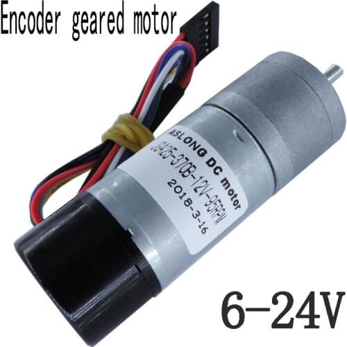 25-370 DC Geared Motor / Micro Geared Motor with Encoder / Low Speed Brushed Motor Balance Car