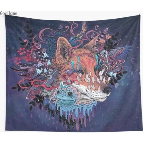 Envoy Fox Wall Tapestry Beach Towel Polyester Blanket Yoga Shawl Mat