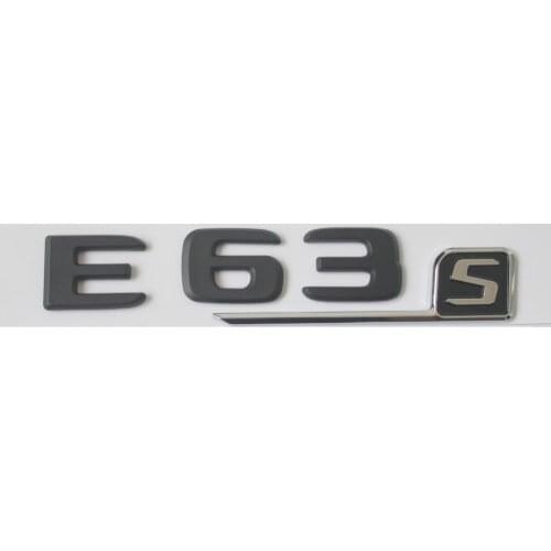 New Matte Black ABS Rear Trunk Letters Badge Badges Emblem Emblems Sticker for Mercedes Benz E63 AMG S 17-19