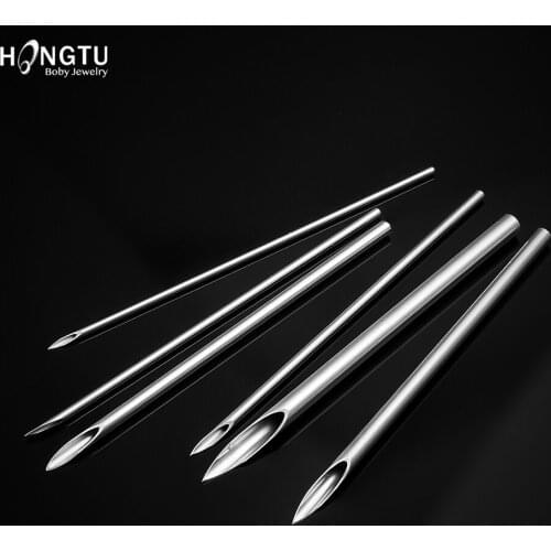 5-50pcs Disposable Sterile Piercing Needles Medical Tattoo Navel Nipple Ear Nose Lip Piercing Needles 10G/12G/14G/16G/18G/20G