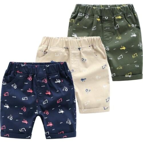 Boys Casual Shorts Infant Cotton Car Design Beach Wear Baby Summer Active Clothes Above Knee Kids Pants Children Wear