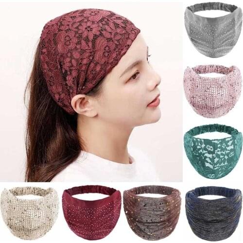 1PC High Quality Fitness Popular Hair Band Sports Turban Women New Paillette Headband Hot Sale Korean Ladies Bandana