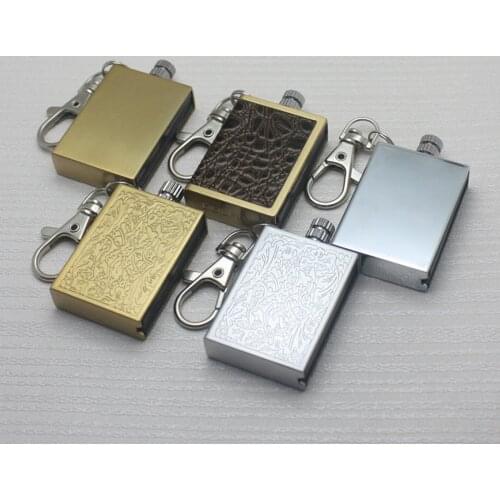 Practical Lighter Bottle With Containing Cotton Core Matchstick Lighter With Keychain Festival Holiday Party Gift For Father FN6