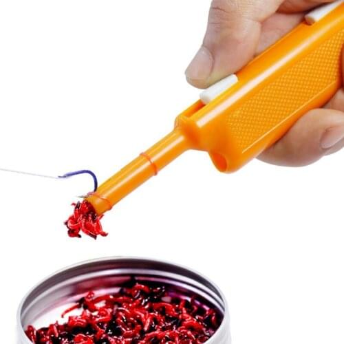 2019 New Professional Earthworm Clip Portable Fishing Baits Bloodworm Cilp Fishing Lures Clip Quick Tying Helper Fish Tool
