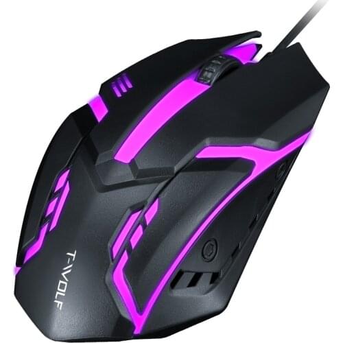 Wired 7 Color Backlight Breathing Light Competition Game Mouse Desktop Computer Notebook Office Mouse Built-in Weighting Block