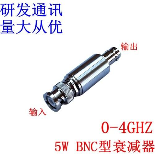 Q9/BNC coaxial fixed 5W attenuator 1-40dB; frequency: DC-4GHz
