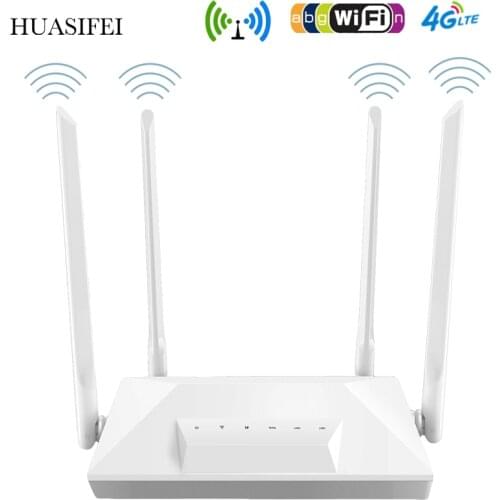 HUASIFEI Unlocked Hotspot 300Mbps Routers LTE CPE Mobile 4g Lte Router With Sim Card With External Antennas WAN/LAN RJ45