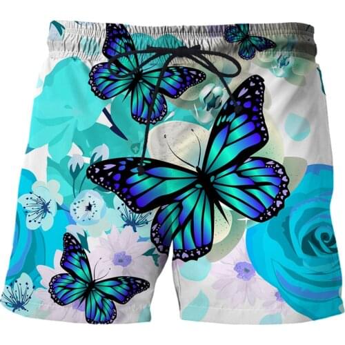 Men shorts Beautiful butterfly 3D Printed Shorts summer beach short pants Hip Hop Fashion Shorts Men swimming trunks surf shorts