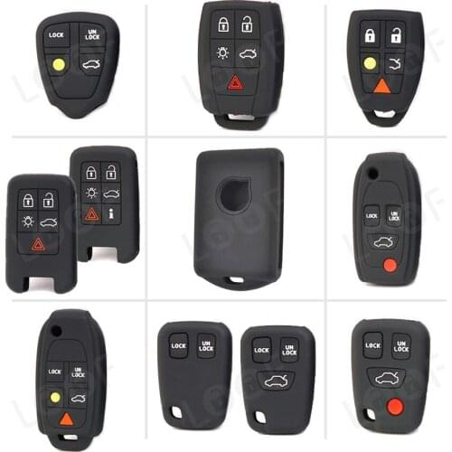 Silicone Rubber Car Key FOB Protector Case Cover Skin Cap for Volvo XC40 XC90 XC70 S60 S80 S90 C30 V70 V90 Remote Accessories