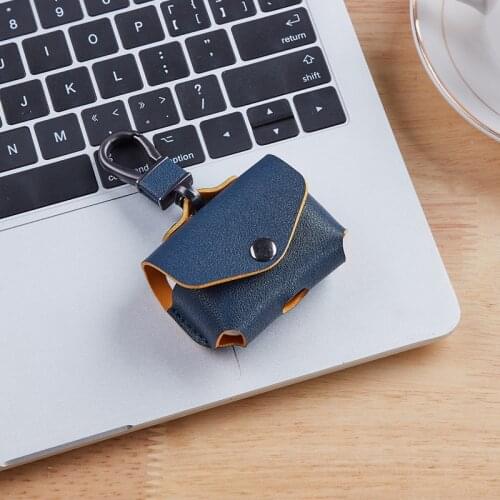Case For Apple AirPods Pro Protective Bluetooth Wireless Earphone Imitation Leather Cover Earphone Accessories With Keychain