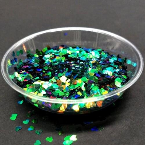 2018 Chameleon Mirror Glitter Heart 3MM Ultra-thin Sequins 100g For Nail Art Decoration Body Face Paint Nail Gel DIY Decoration