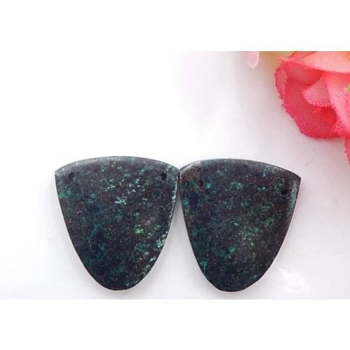 Natural gemstone African Turquoise Woman diy earrings,Jewelry accessories,22x20x4mm,6.5g