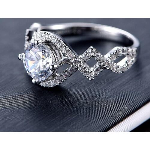 DF Color 1CT 6.5mm Au750 Round Brilliant Cut Moissanite Halo Ring Wedding Ring Jewelry For Women Solid 18K White Gold