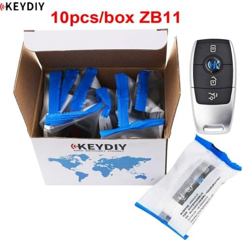 10PCS/BOX , KEYDIY Universal Smart Key ZB11 for KD-X2 KD900 Mini KD Car Key Remote Replacement Fit More than 2000 Models