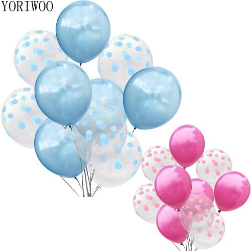 YORIWOO 10pcs Polka Dot Latex Balloon Air Happy Birthday Balloon Baby Shower Boy Girl Baloon Wedding Party Decoration Babyshower