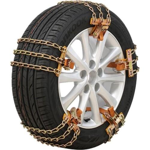 6pcs/set Car Tyre Winter Roadway Safety Tire Snow Adjustable Anti-skid Safety Double Snap Skid Wheel Chains For Car Wheels