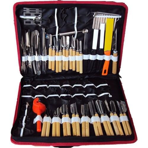 80PCS/Set Culinary Carving Tool Set Fruit Vegetable Food Garnishing Cutting Slicing Peeling Tool Stainless Steel Kitchen Tool