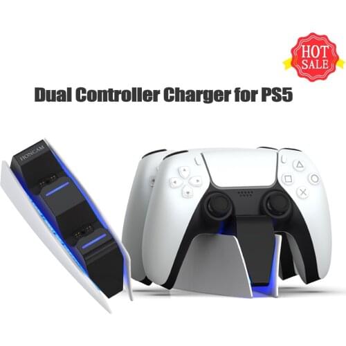 Wireless Controller Charger for Sony Playstaion 5 PS5 Accessories USB Type-C Dual Multi-touch Charging Dock Cradle Gamepad