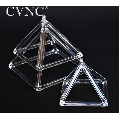 CVNC 5" Clear Quartz Crystal Singing Pyramid for Sound Therapy