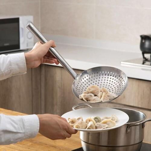 OTHERHOUSE Stainless Steel Frying Colander Mesh Oil Strainer Drainer Sifter Sieve Colanders Kitchen Tools Cooking Food Filter