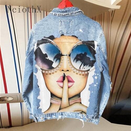 Denim Jacket Women Womens Short Jacket 2021 Spring And Autumn Coat New Retro Patch Street Style Loose Long-Sleeved Jenas Jacket